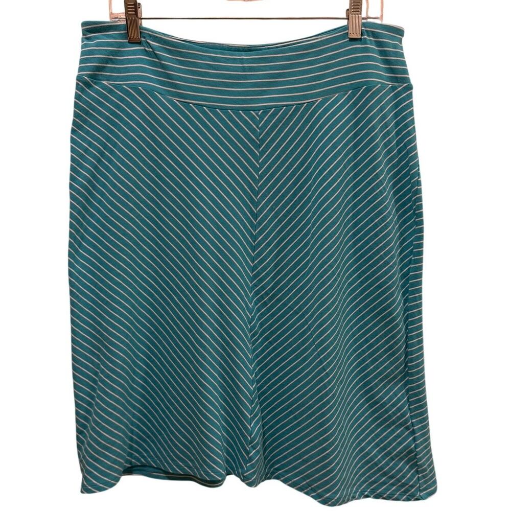 Columbia‎ PFG Skirt Omni-Wick Teal Striped Large Activewear